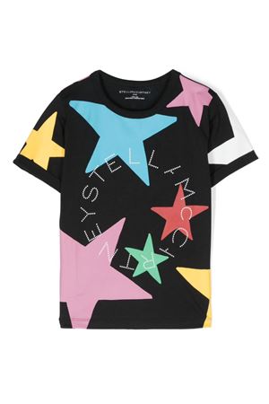 tshirt in cotone nero STELLA McCARTNEY KIDS | TV8B81Z0913930MC